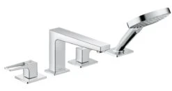 Hansgrohe Metropol - Badrandkraan, 4-gats Installatie, Chroom 74553000