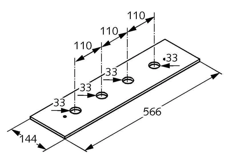 Kludi Toebehoren - Zichtbare Montageplaat Voor 4-gats Badkraan, Messing 1602145 2 Kludi Toebehoren - Zichtbare Montageplaat Voor 4-gats Badkraan, Messing 1602145 - Afbeelding 2