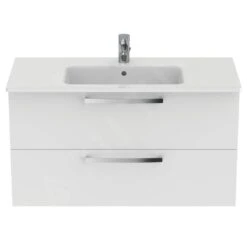 Ideal Standard Tempo - Wastafelonderkast 1000x440x550 Mm, 2 Laden, Glanzend Wit E1105WG -Badkamer Luxe 69e4b68c45843d7529e36dd8