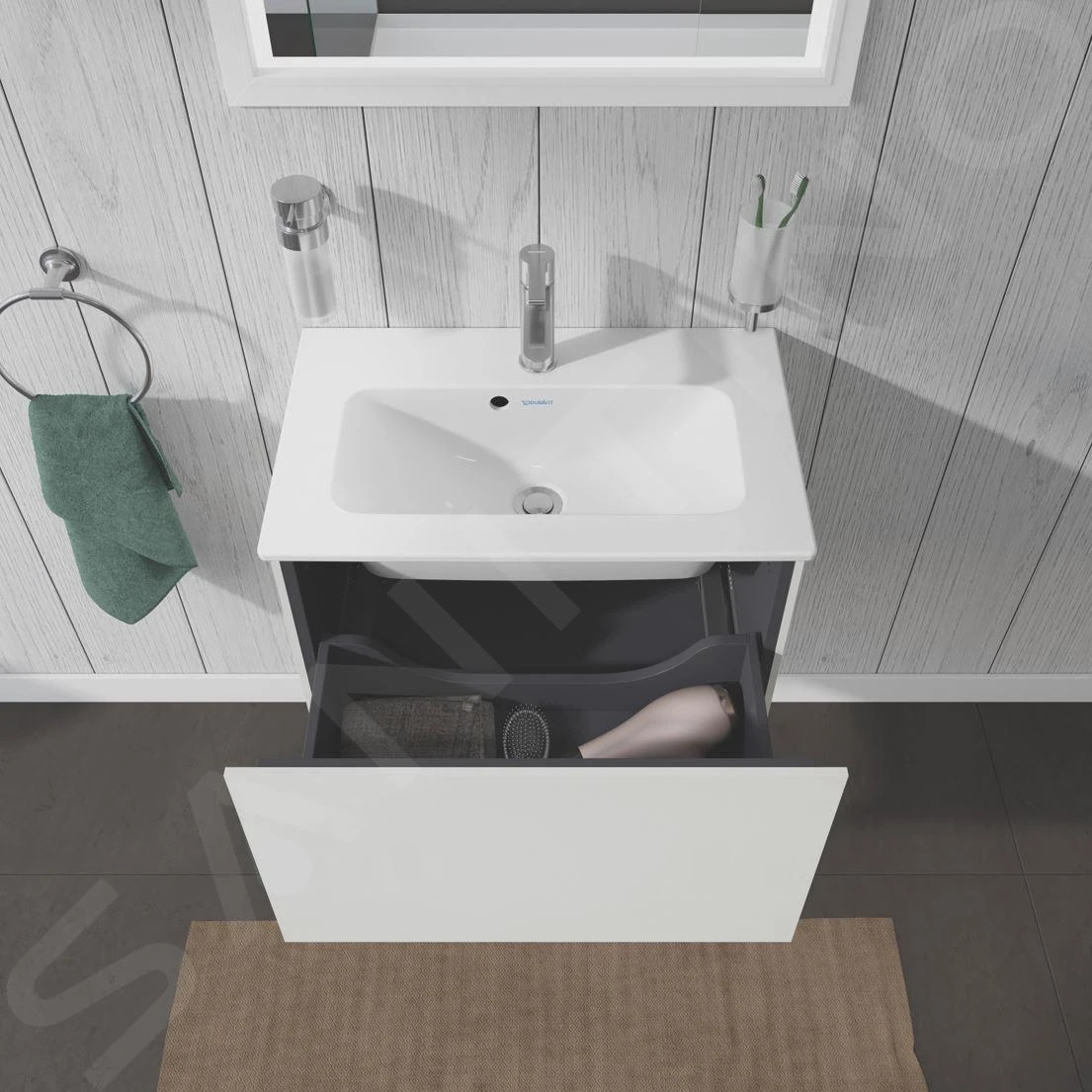 Duravit L-Cube - Wastafelonderkast Compact, 400x620x391 Mm, 1 La, Glanzend Wit LC615602222 4 Duravit L-Cube - Wastafelonderkast Compact, 400x620x391 Mm, 1 La, Glanzend Wit LC615602222 - Afbeelding 4