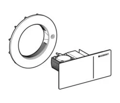 Geberit Omega70 - Bedieningsplaat, Glas/lava 115.083.JK.1 -Badkamer Luxe 6afc045439a5c171f19768c8