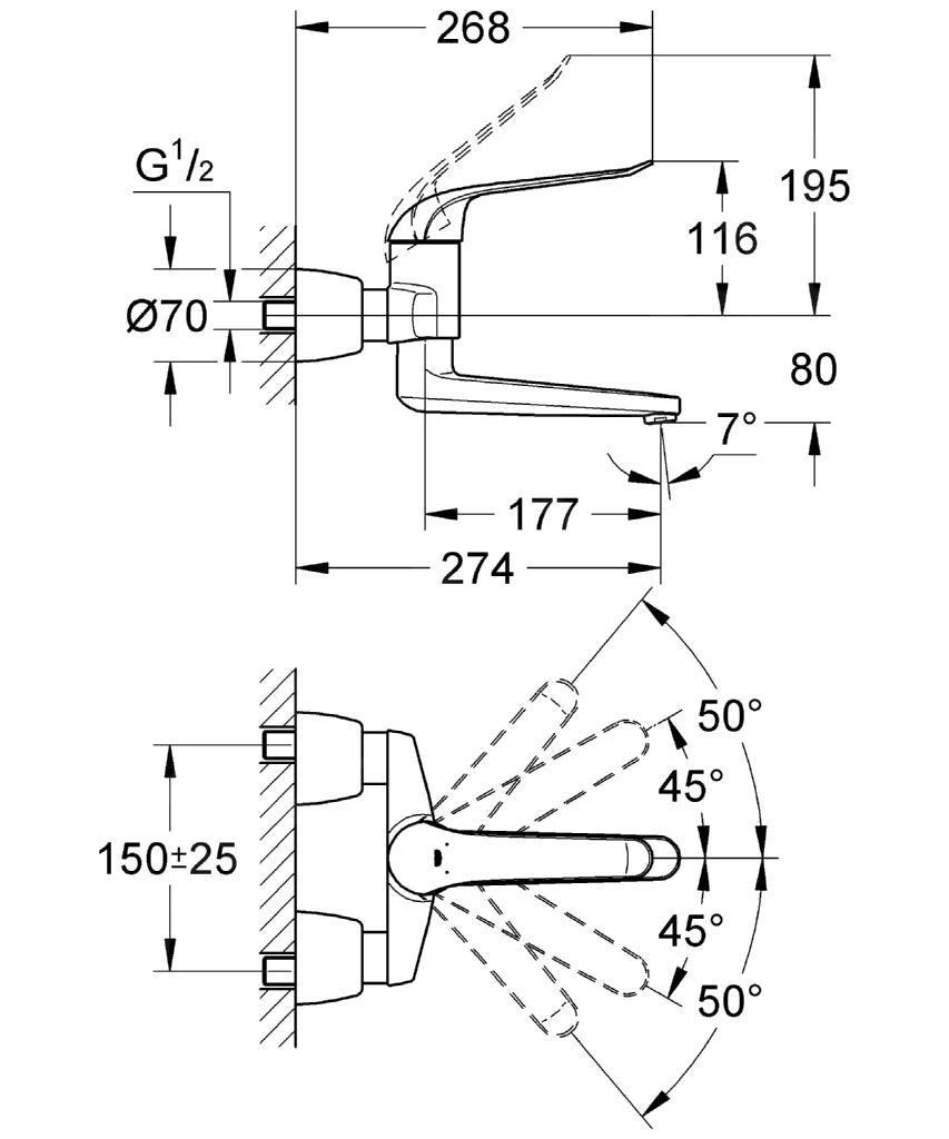 Grohe Euroeco Special - Eengreeps Wastafelkraan, Chroom 32774000 2 Grohe Euroeco Special - Eengreeps Wastafelkraan, Chroom 32774000 - Afbeelding 2