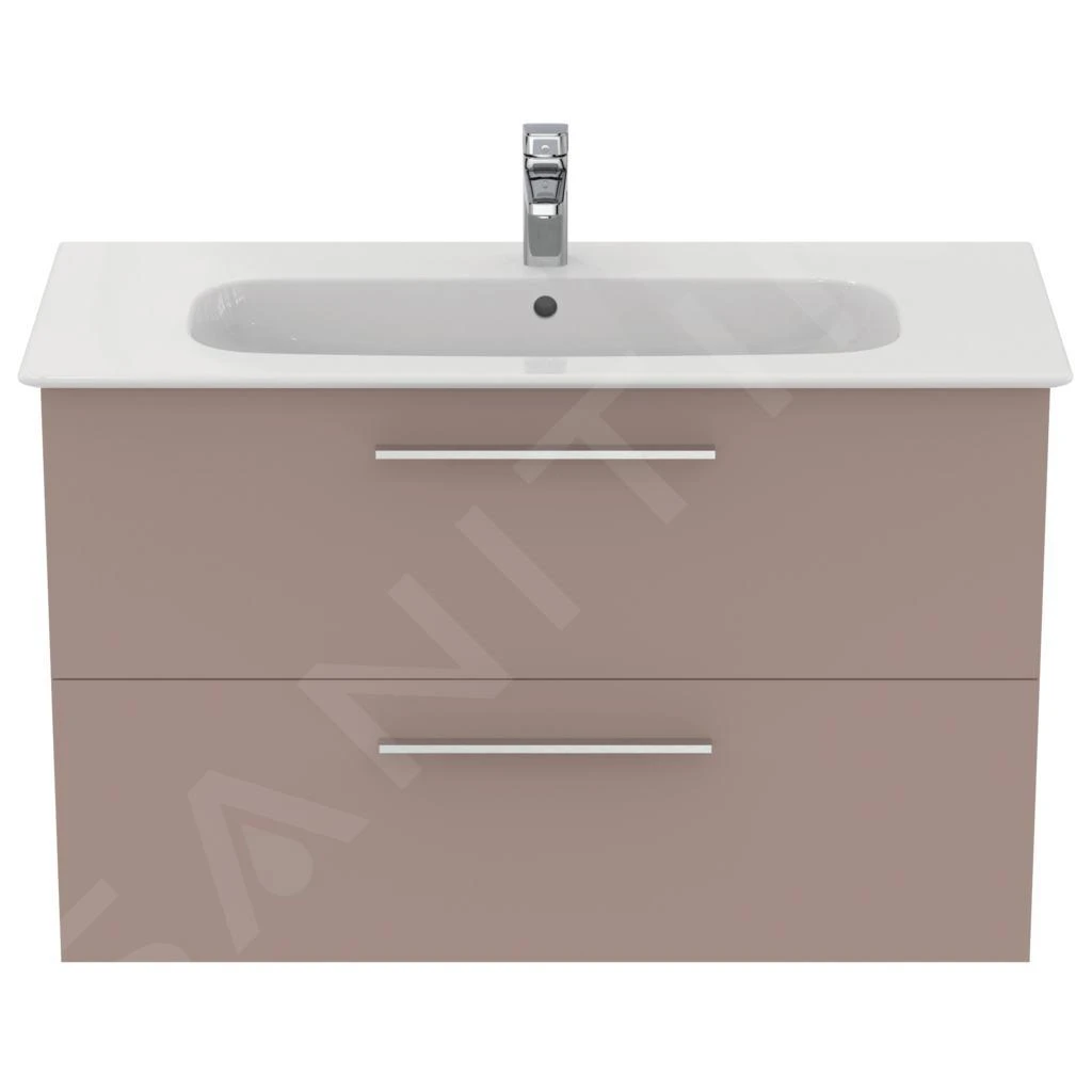 Ideal Standard I.Life A - Wastafelonderkast, 1000x440x630 Mm, 2 Laden, Mat Beige T5257NH 4 Ideal Standard I.Life A - Wastafelonderkast, 1000x440x630 Mm, 2 Laden, Mat Beige T5257NH - Afbeelding 4