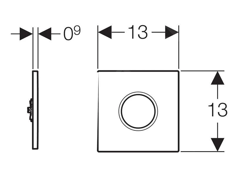 Geberit Spoelsystemen - Wc-besturing Met Elektronische Spoelactivering, Bedieningsplaat Type 01, Batterijvoeding, Chroom 116.031.21.5 2 Geberit Spoelsystemen - Wc-besturing Met Elektronische Spoelactivering, Bedieningsplaat Type 01, Batterijvoeding, Chroom 116.031.21.5 - Afbeelding 2