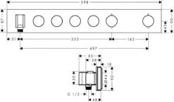 Axor ShowerSolutions - Thermostatische Douchekraan Select 600/90 Voor 4 Functies, Chroom 18357000 -Badkamer Luxe 6d5ec4de219ccc46ab280c5d