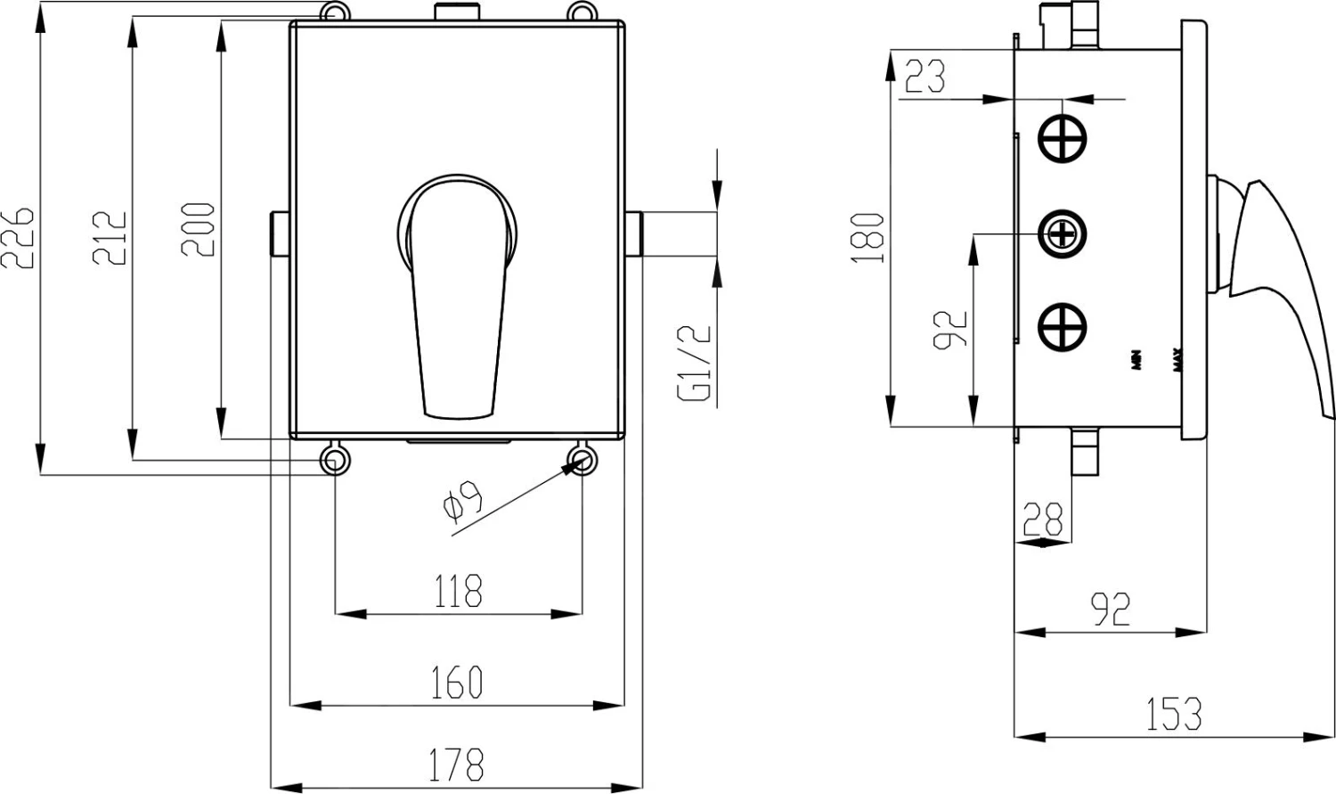 Novaservis Metalia 57 - Inbouwkraan Met Inbouwdeel, Chroom BOX57050,0 2 Novaservis Metalia 57 - Inbouwkraan Met Inbouwdeel, Chroom BOX57050,0 - Afbeelding 2