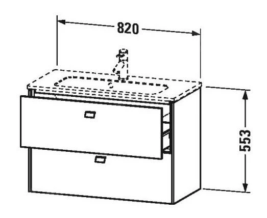 Duravit Brioso - Compact Wastafelonderkast 553x820x389 Mm, 2 Lades, Glans Wit BR411102222 2 Duravit Brioso - Compact Wastafelonderkast 553x820x389 Mm, 2 Lades, Glans Wit BR411102222 - Afbeelding 2