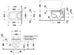 Duravit ME By Starck - Hangend Toilet HygieneFlush Voor SensoWash, Rimless, HygieneGlaze, Wit 2579592000 10 Duravit ME By Starck - Hangend Toilet HygieneFlush Voor SensoWash, Rimless, HygieneGlaze, Wit 2579592000 -Badkamer Luxe 6e0b39b47aeeb0e6742a3171