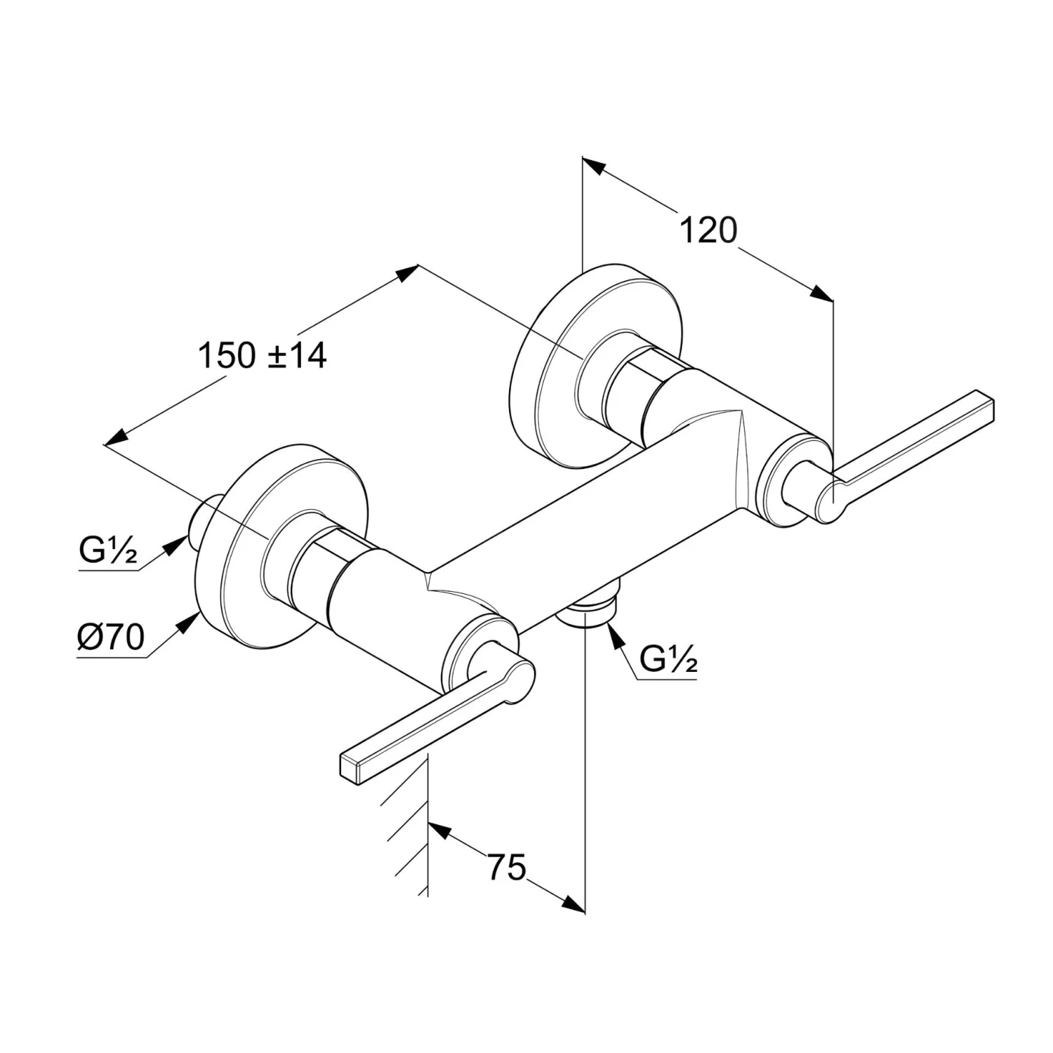Kludi Nova Fonte - Douchekraan, Chroom 207100515 2 Kludi Nova Fonte - Douchekraan, Chroom 207100515 - Afbeelding 2