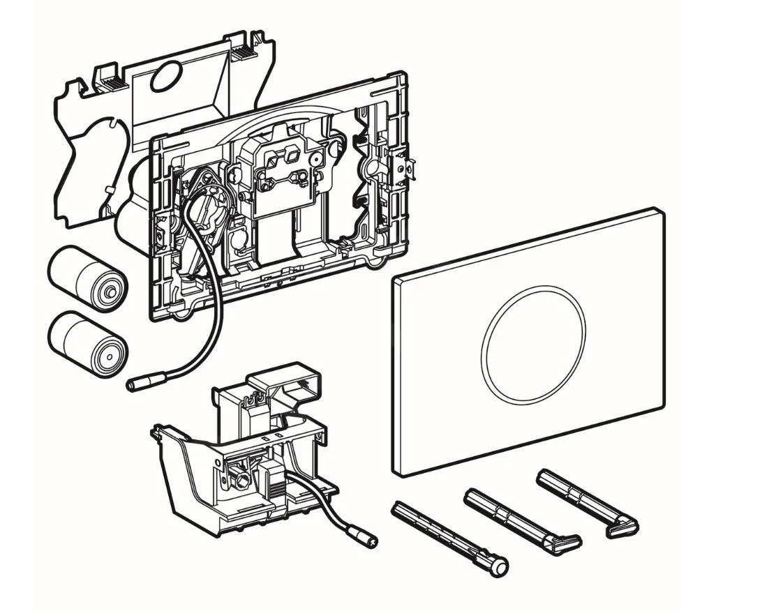 Geberit Sigma10 - Bedieningsplaat, Elektronisch, Dual Flush Spoeling, Batterij, Wit/goud Look 115.908.KK.1 4 Geberit Sigma10 - Bedieningsplaat, Elektronisch, Dual Flush Spoeling, Batterij, Wit/goud Look 115.908.KK.1 - Afbeelding 4