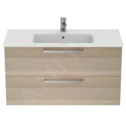 Ideal Standard Tempo - Wastafelonderkast 1000x440x550 Mm, 2 Laden, Zand Eiken E1105OS -Badkamer Luxe 6f093a13c1a813a4eab6997f