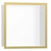 Hansgrohe XtraStoris Individual - Inbouwnis Met Designlijst, 300x300x100 Mm, Mat Wit/gepolijst Goud 56099990