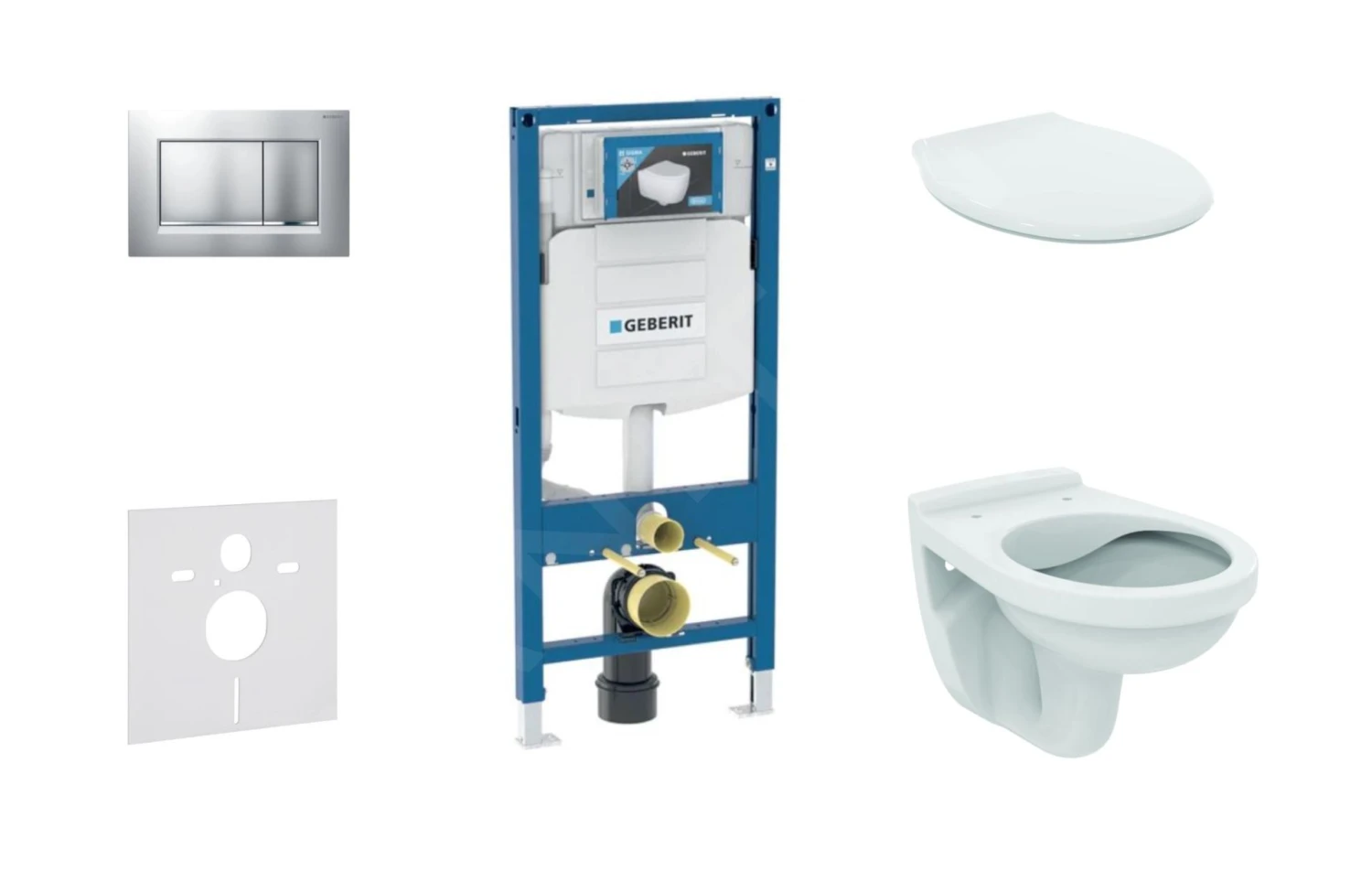 Geberit Duofix - Set Voorwandinstallatie, Closet Alpha Met WC-zitting, SIGMA30 Bedieningsknop, Mat Chroom/chroom 111.300.00.5 NR7 1 Geberit Duofix - Set Voorwandinstallatie, Closet Alpha Met WC-zitting, SIGMA30 Bedieningsknop, Mat Chroom/chroom 111.300.00.5 NR7