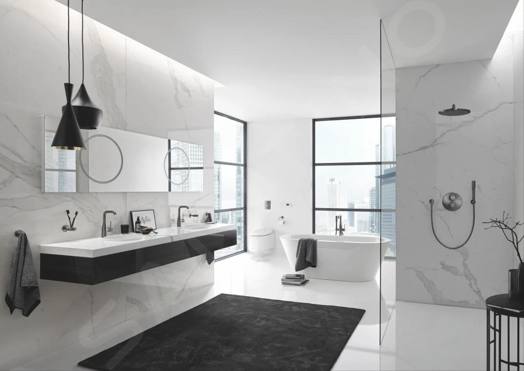 Grohe Essence - Vrijstaande Badmengkraan, Grafiet Donker, Geborsteld 23491AL1 4 Grohe Essence - Vrijstaande Badmengkraan, Grafiet Donker, Geborsteld 23491AL1 - Afbeelding 4