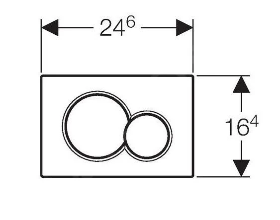 Geberit Sigma01 - Bedieningsplaat, Zwart 115.770.DW.5 2 Geberit Sigma01 - Bedieningsplaat, Zwart 115.770.DW.5 - Afbeelding 2
