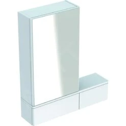 Geberit Selnova Square - Spiegelkast 850x708x176 Mm, Links, 3 Deuren, Glanzend Wit 500.185.01.1