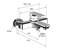 Sapho Spy - Badkraan, Mat Zwart PY10/15 -Badkamer Luxe 71fadb62b7bb2043b55096c4