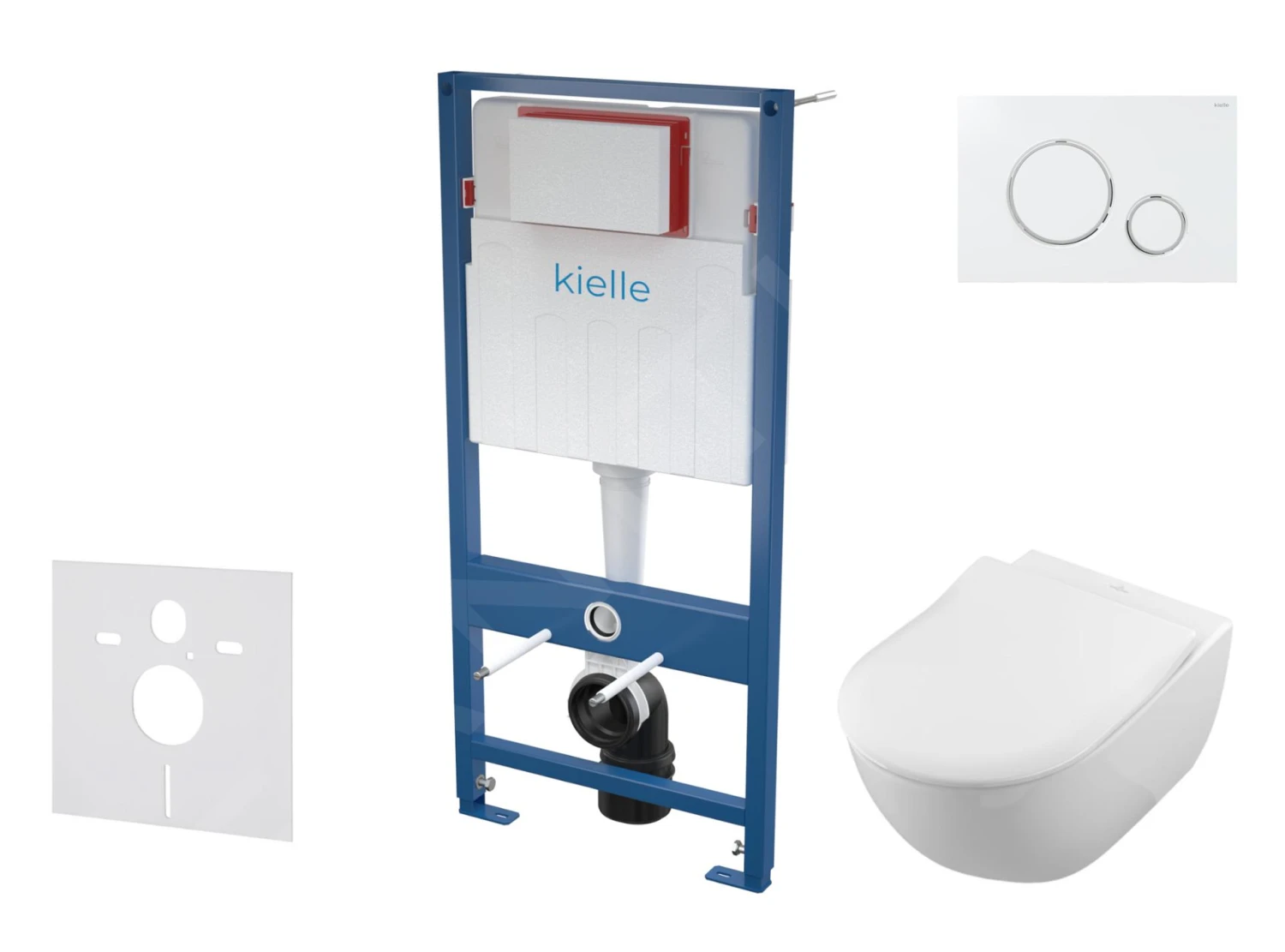 Kielle Genesis - Voorwand Montageset, Subway Toilet En Softclose Toiletbril, CeramicPlus, Gemini II Bedieningspaneel, Glanzend Wit/chroom SANI11AK3105 1 Kielle Genesis - Voorwand Montageset, Subway Toilet En Softclose Toiletbril, CeramicPlus, Gemini II Bedieningspaneel, Glanzend Wit/chroom SANI11AK3105