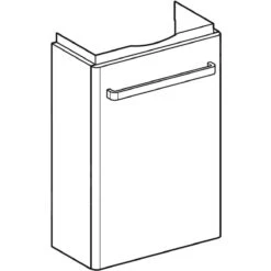 Geberit Selnova Compact - Wastafelkast, 408x231x605 Mm, 1 Deur, Licht Grijs 501.925.42.1 -Badkamer Luxe 7344481131f196473747ada7 1