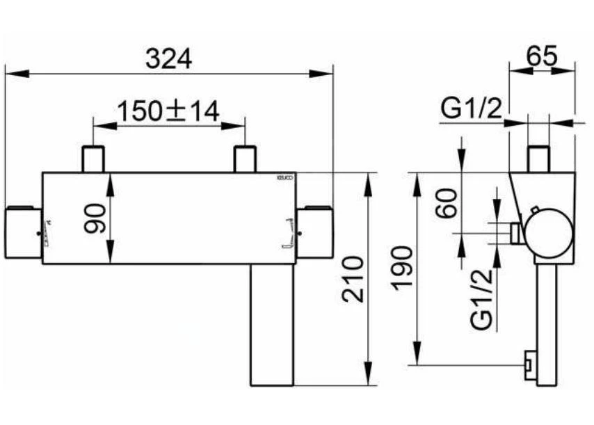 Keuco Edition 11 - Badkraan, Chroom 51120010100 2 Keuco Edition 11 - Badkraan, Chroom 51120010100 - Afbeelding 2