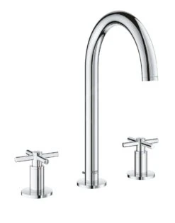Grohe Atrio - Wastafelkraan Met Afvoergarnituur En Draaibare Uitloop, M Grootte, 3-gats Installatie, Chroom 20008003