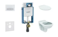 Geberit Kombifix - Set Voorwandinstallatie, Closet Alpha Met WC-zitting, SIGMA50 Bedieningsknop, Alpine Wit 110.302.00.5 NR8