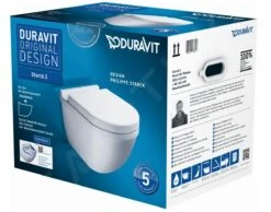 Duravit Starck 3 - Wandtoilet Met SoftClose Toiletbril, Rimless, Met WonderGliss, Alpine Wit 45270900A11 -Badkamer Luxe 7435e11e7fd17f0881e5ab20