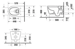 Duravit ME By Starck - Hangend Toilet Met HygieneFlush, Rimless, HygieneGlaze, Wit/mat Wit 2579099000 10 Duravit ME By Starck - Hangend Toilet Met HygieneFlush, Rimless, HygieneGlaze, Wit/mat Wit 2579099000 -Badkamer Luxe 7453649fecec8b9d4588e75b