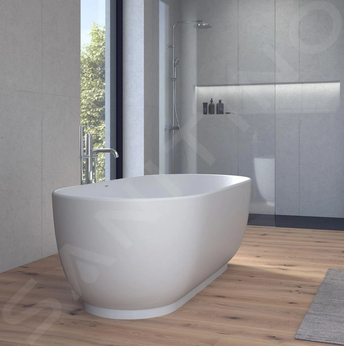 Duravit Luv - Vrijstaand Bad, 1800x850 Mm, DuraSolid, ClickClack, Wit 700434000000000 7 Duravit Luv - Vrijstaand Bad, 1800x850 Mm, DuraSolid, ClickClack, Wit 700434000000000 - Afbeelding 7