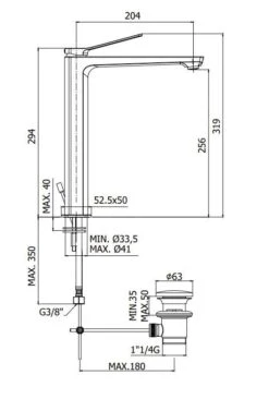 Paffoni Tilt - Wastafelkraan Met Waste, Rvs TI085ST -Badkamer Luxe 74e49afcdd2e5521527720f7