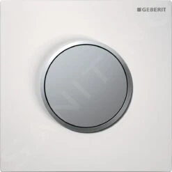 Geberit Spoelsystemen - Urinoirstuursysteem Met Pneumatische Spoelactivering, Bedieningsplaat Type 10, Wit/chroom Mat 116.015.KL.1