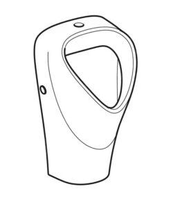 Geberit Selnova - Urinoir Trigonal, Bovenste Waterinlaat, Wit 501.676.00.1 -Badkamer Luxe 75369c54f362acbdf13b05af