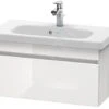Duravit DuraStyle - Wastafelonderkast Compact, 398x730x368 Mm, 1 Lade, Glanzend Wit DS639902222