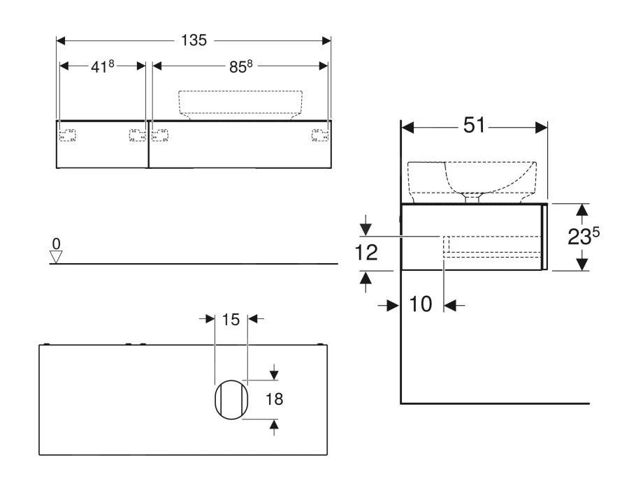 Geberit VariForm - Wastafelkast, 1350x510x235 Mm, 2 Laden En Stankafsluiter, Eik 501.181.00.1 2 Geberit VariForm - Wastafelkast, 1350x510x235 Mm, 2 Laden En Stankafsluiter, Eik 501.181.00.1 - Afbeelding 2