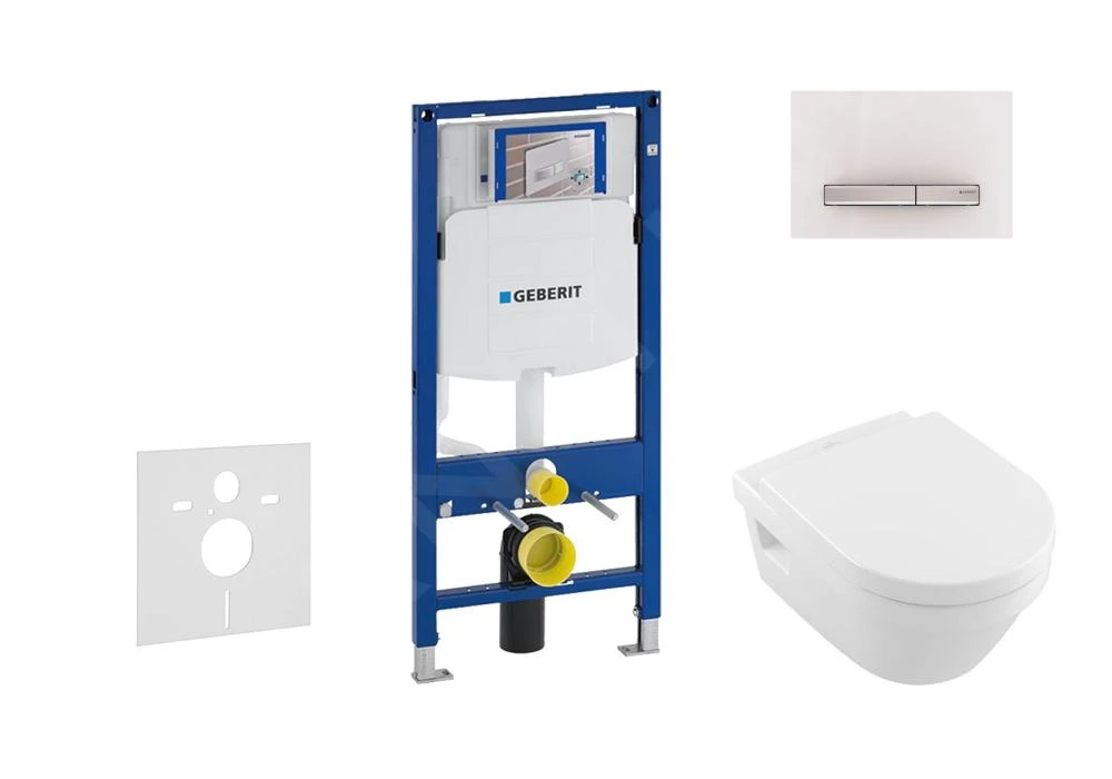 Geberit Duofix - Set Voorwandinstallatie, Toilet En Villeroy & Boch Zitting, Bedieningspaneel Sigma50, DirectFlush, SoftClose, CeramicPlus, Alpine Wit 111.300.00.5 NB8 1 Geberit Duofix - Set Voorwandinstallatie, Toilet En Villeroy & Boch Zitting, Bedieningspaneel Sigma50, DirectFlush, SoftClose, CeramicPlus, Alpine Wit 111.300.00.5 NB8
