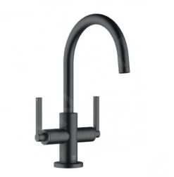 Kludi Nova Fonte - Wastafelkraan Met Push-Open Afvoerplug En Draaibare Uitloop, Mat Zwart 201183915