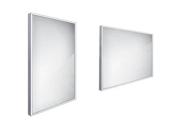 Nimco Spiegels - Spiegel Met LED-verlichting, 500x700 Mm, Aluminium ZP 13001 1 Nimco Spiegels - Spiegel Met LED-verlichting, 500x700 Mm, Aluminium ZP 13001