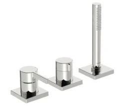 Hansa Loft - Badrandkraan, 3-gats Installatie, Chroom 57799483