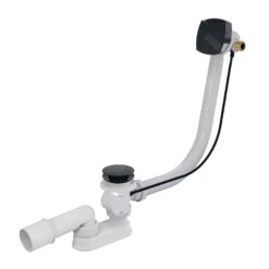 Kielle Afvoergarnituren - Badafvoer- En Overloopset Met Vulfunctie, Lengte 570 Mm, Mat Zwart 11601034