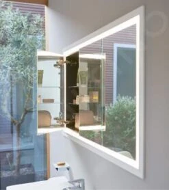 Duravit L-Cube - Spiegelkast Met LED-verlichting, Inbouw, 700x1000x155 Mm, 2 Deuren, Wit LC7652000001000 -Badkamer Luxe 78af1a60ebefa2f490b26283