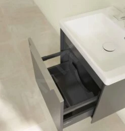 Villeroy & Boch Subway 3.0 - Wastafelonderkast, 473x429x408 Mm, 1 Lade, Grafiet C58000VR -Badkamer Luxe 7947131a90138eb172d176d7