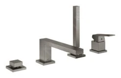 Grohe Eurocube - 4-gats Badrandcombinatie, Geborsteld Hard Graphite 19897AL1