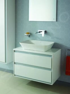 Ideal Standard Connect Air - Hoge Kast 400x300x1600 Mm, Glanzend Wit/lichtgrijs Mat E0832KN -Badkamer Luxe 798d7e6e20cccc481aed3512