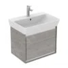 Ideal Standard Connect Air - Wastafelonderkast Cube 550 Mm, 480x409x400 Mm, Decor Eiken Grijs/mat Wit E0844PS