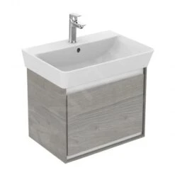Ideal Standard Connect Air - Wastafelonderkast Cube 550 Mm, 480x409x400 Mm, Decor Eiken Grijs/mat Wit E0844PS