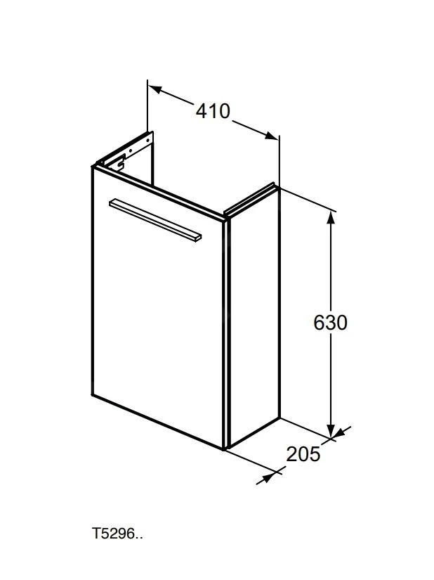 Ideal Standard I.Life S - Fonteinonderkast, 410x205x630 Mm, Mat Zand T5296NF 2 Ideal Standard I.Life S - Fonteinonderkast, 410x205x630 Mm, Mat Zand T5296NF - Afbeelding 2