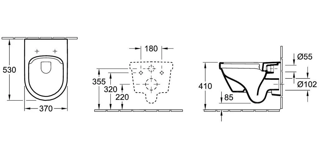 Villeroy & Boch Architectura - Wandcloset, Afvoer Horizontaal, DirectFlush, Alpine Wit 5684R001 2 Villeroy & Boch Architectura - Wandcloset, Afvoer Horizontaal, DirectFlush, Alpine Wit 5684R001 - Afbeelding 2