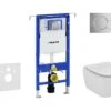 Geberit Duofix - Set Voorwandinstallatie, Toilet En Ideal Standard Tesi Zitting, Bedieningspaneel Sigma01, Aquablade, SoftClose, Glanzend Chroom 111.355.00.5 NU2