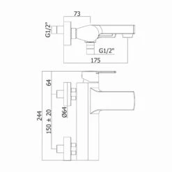 Paffoni West - Badkraan, Chroom WS022CR -Badkamer Luxe 7b338d41857e5707e4dd1e1e