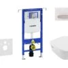 Geberit Duofix - Set Voorwandinstallatie, Toilet En Villeroy & Boch Zitting, Bedieningspaneel Sigma50, DirectFlush, SoftClose, CeramicPlus, Alpine Wit 111.355.00.5 NB8